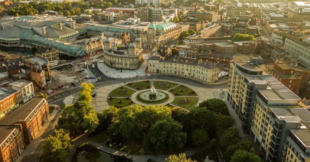 Aerial-picture-of-Hull-city-centre