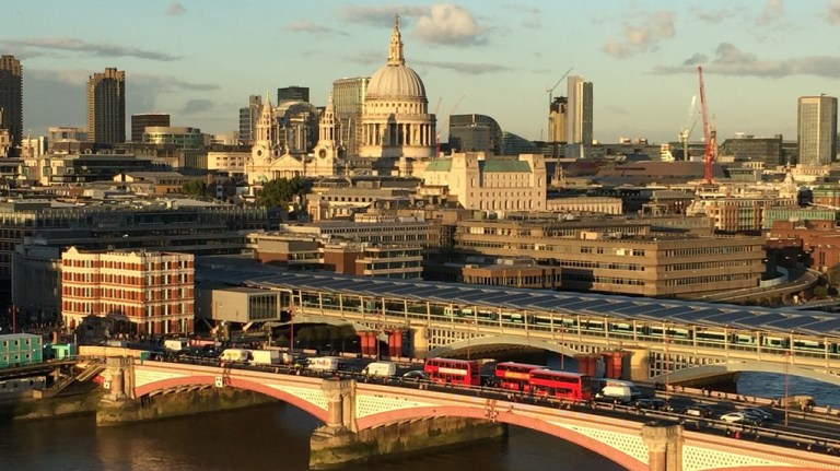 view from sea containers